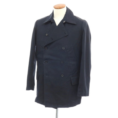 【中古】ラム HLAM ツイル コットンリネン ピーコート ネイビー【サイズM】【 状態ランクC 】【 メンズ 】