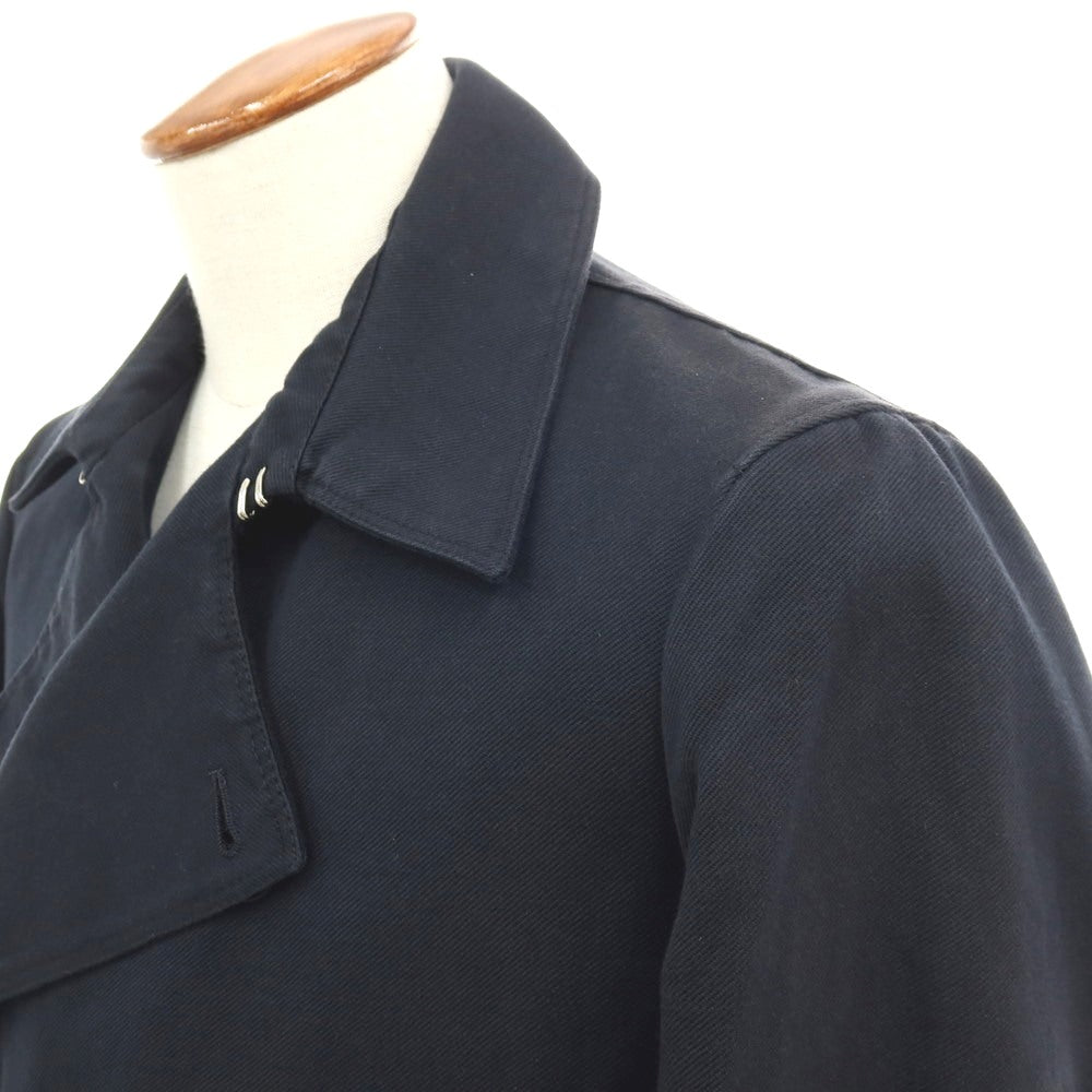 【中古】ラム HLAM ツイル コットンリネン ピーコート ネイビー【サイズM】【メンズ】 中古】ラム HLAM ツイル コットンリネン ピーコート ネイビー【サイズM