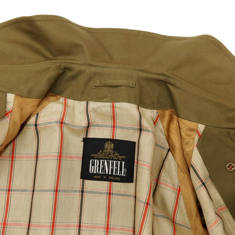 【中古】グレンフェル GRENFELL ポリエステルコットン トレンチコート カーキ【サイズ40】【 状態ランクC 】【 メンズ 】