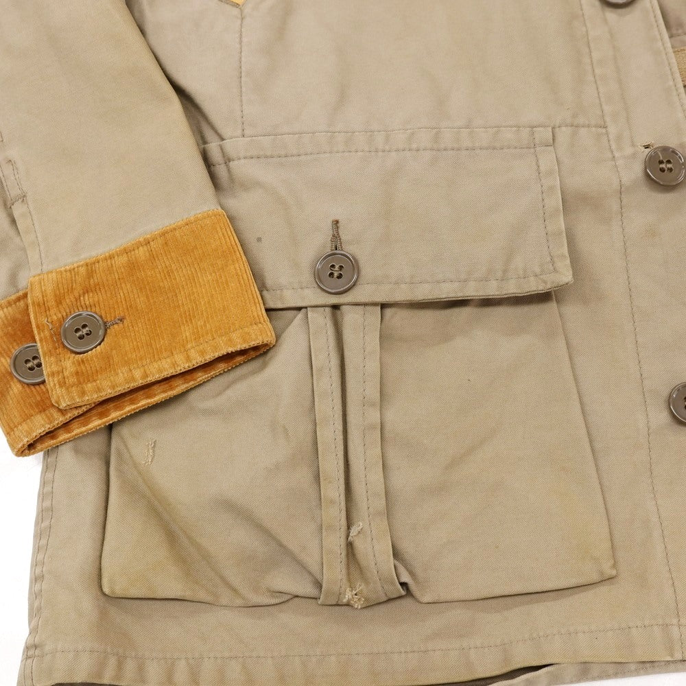 【中古】テンエックス 10-X ヴィンテージ 1950-1960 コットン系 ハンティングジャケット ダークベージュxキャメル【サイズ42】【 状態ランクD 】【 メンズ 】