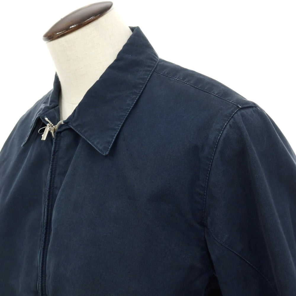 【中古】モンテドーロ Montedoro ツイル コットン ダブルジップ スイングトップ ネイビー【サイズ50】【 状態ランクB 】【 メンズ 】