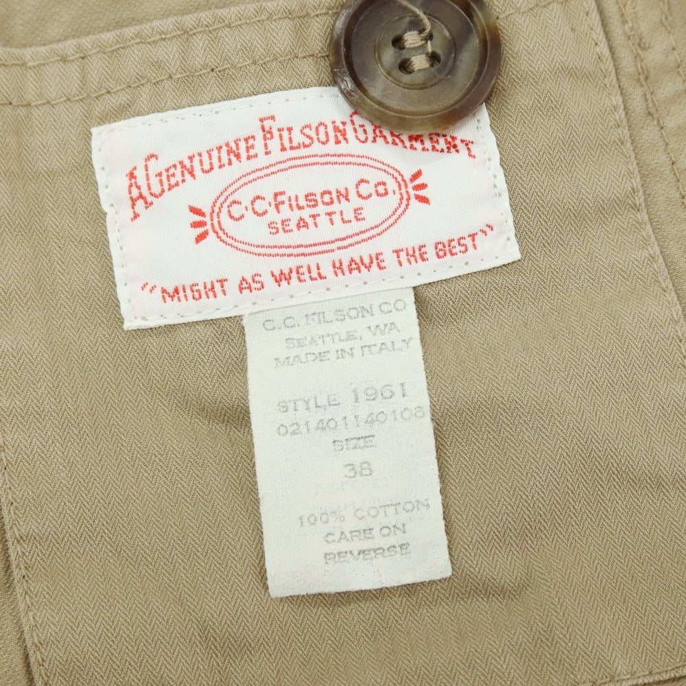 【中古】フィルソン FILSON コットン ハンティングジャケット ベージュ【サイズ38】【 状態ランクC 】【 メンズ 】