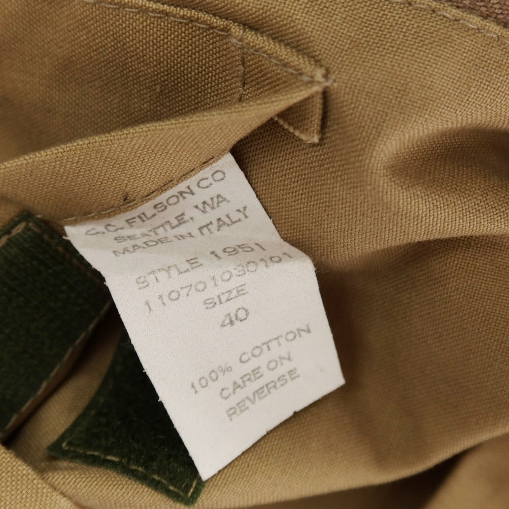 【中古】フィルソン FILSON コットン ダブルジップ スイングトップ ダークベージュ【サイズ40】【 状態ランクB 】【 メンズ 】