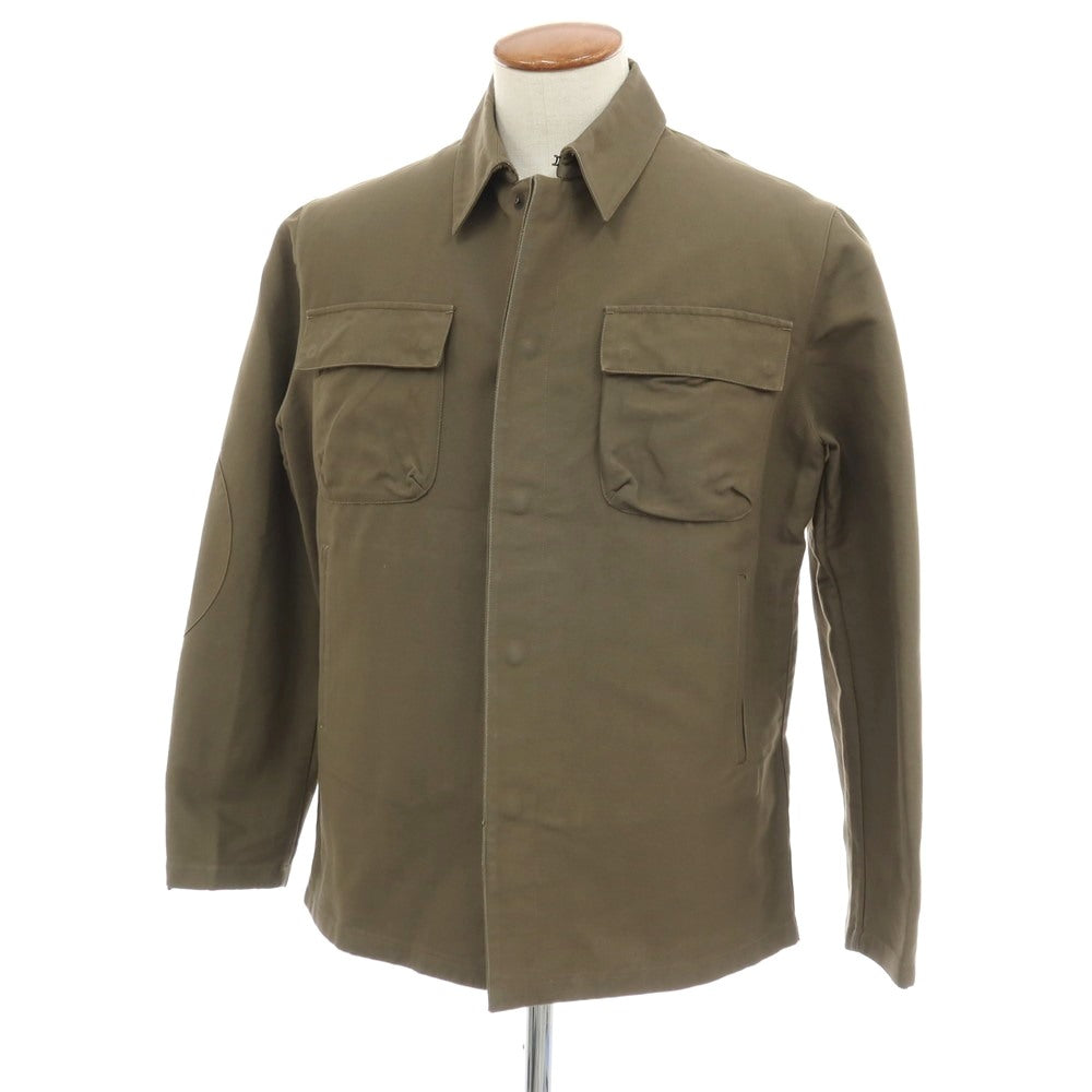 【中古】ラム HLAM コットンリネン ワークジャケット オリーブ【サイズ48】【 状態ランクC 】【 メンズ 】