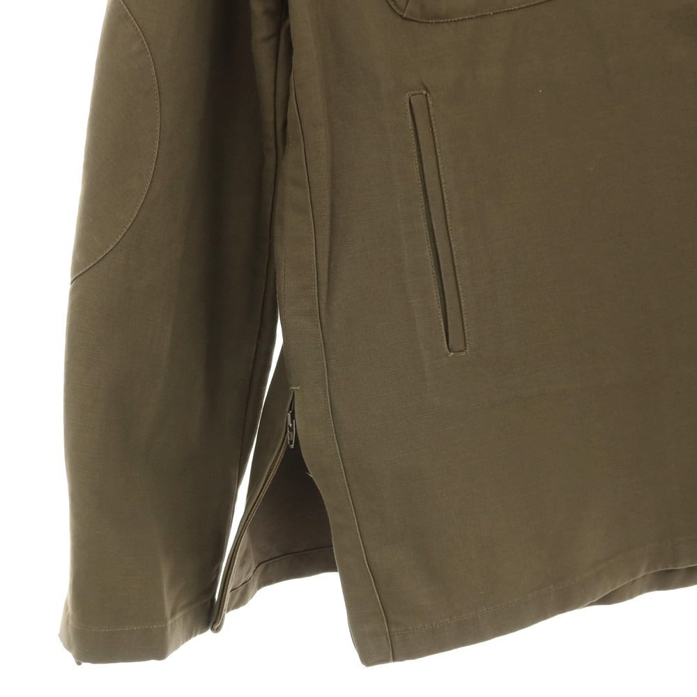 【中古】ラム HLAM コットンリネン ワークジャケット オリーブ【サイズ48】【 状態ランクC 】【 メンズ 】
