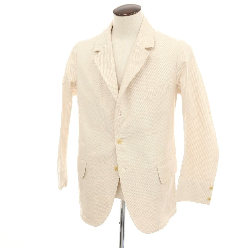 【中古】アナトミカ ANATOMICA コットン ストライプ 3B テーラードジャケット オフホワイト系xラベンダー【サイズ50】【 状態ランクB 】【 メンズ 】