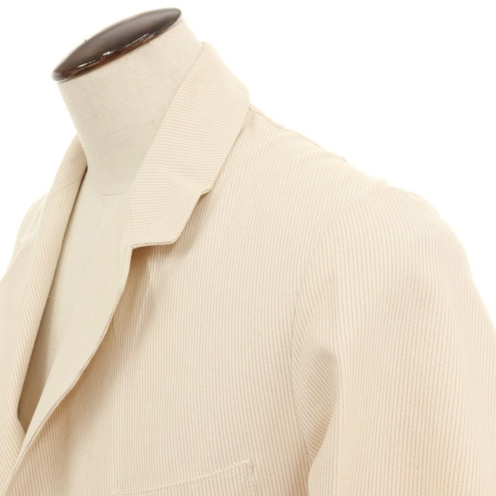【中古】アナトミカ ANATOMICA コットン ストライプ 3B テーラードジャケット オフホワイト系xラベンダー【サイズ50】【 状態ランクB 】【 メンズ 】