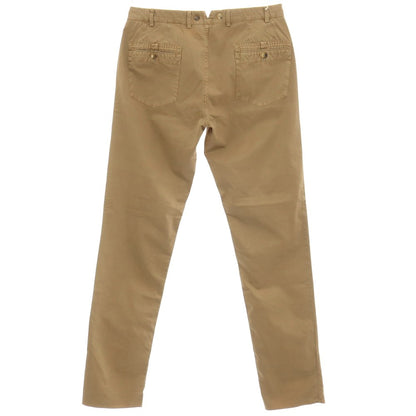 【中古】ブルネロクチネリ Brunello Cucinelli コットン カジュアルスラックスパンツ ブラウンベージュ系【サイズ50】【 状態ランクB 】【 メンズ 】
