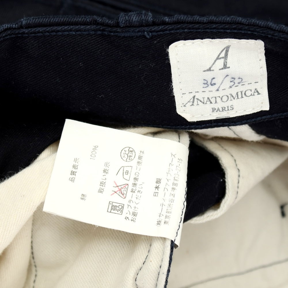 【SALE30%OFF/返品不可】【中古】アナトミカ ANATOMICA コットン チノパンツ ネイビー【 サイズ36/32 】【 状態ランクB 】【 メンズ 】