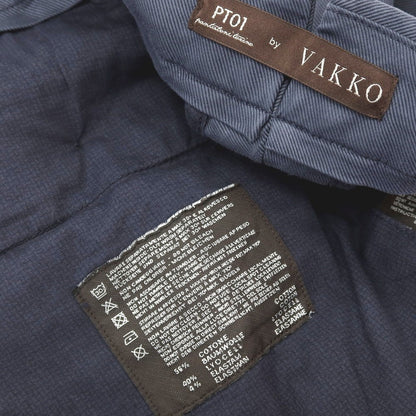 【中古】ピーティーゼロウーノ PT01 VAKKO別注 ストレッチ コットンリヨセル カジュアルスラックスパンツ スモークネイビー【サイズ50】【 状態ランクA 】【 メンズ 】