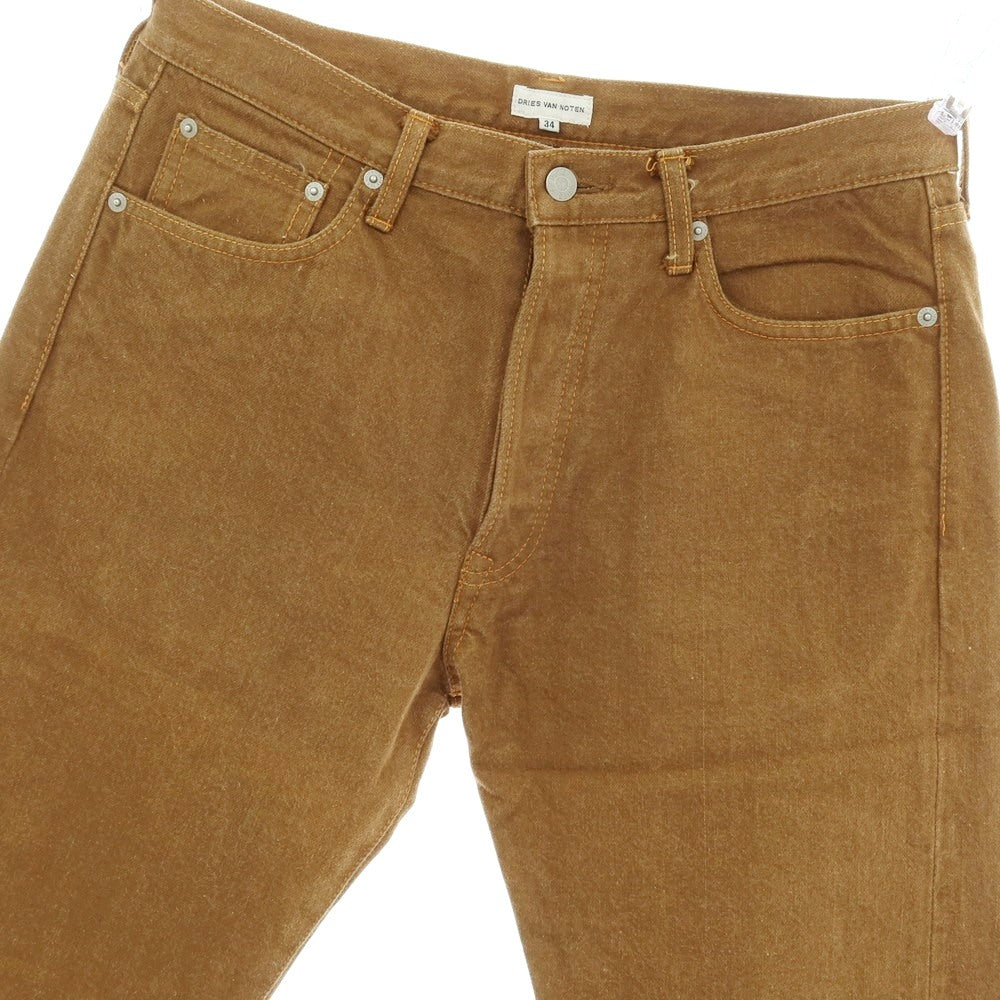 【中古】ドリスヴァンノッテン DRIES VAN NOTEN コットン デニムパンツ ジーンズ ブラウン【サイズ34】【 状態ランクA 】【 メンズ 】