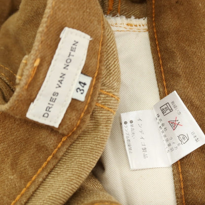 【中古】ドリスヴァンノッテン DRIES VAN NOTEN コットン デニムパンツ ジーンズ ブラウン【サイズ34】【 状態ランクA 】【 メンズ 】