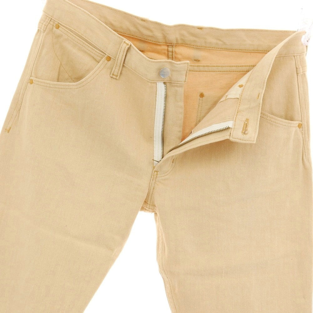 【中古】ラングラー Wrangler コットン セミフレアシルエット デニムパンツ ベージュ【サイズ33】【 状態ランクA 】【 メンズ 】