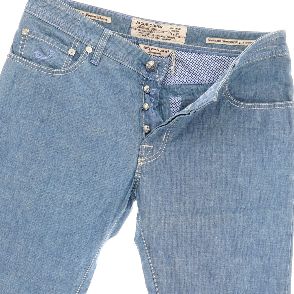 【中古】ヤコブコーエン JACOB COHEN J688 コットン 5ポケットパンツ ライトブルー【サイズ35】【 状態ランクC 】【 メンズ 】