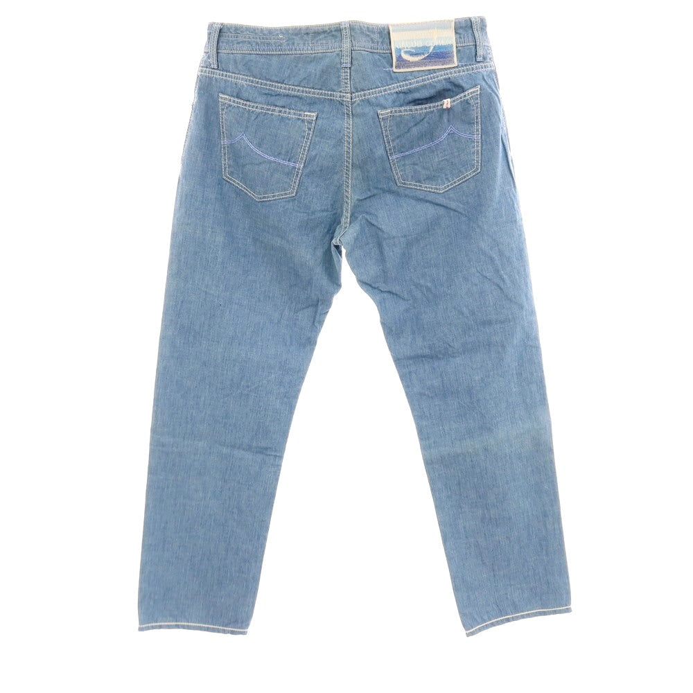 【中古】ヤコブコーエン JACOB COHEN J688 コットン 5ポケットパンツ ライトブルー【サイズ35】【 状態ランクC 】【 メンズ 】