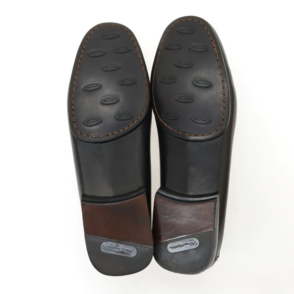 【中古】【未使用】サントーニ Santoni デニム系 ローファー ブラック【サイズ7 F】【 状態ランクS 】【 メンズ 】