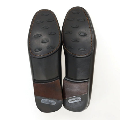 【中古】【未使用】サントーニ Santoni デニム系 ローファー ブラック【サイズ7 F】【 状態ランクS 】【 メンズ 】