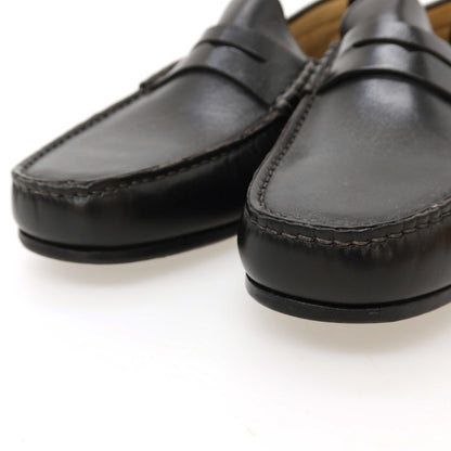 【中古】【未使用】サントーニ Santoni デニム系 ローファー ブラック【サイズ7 F】【 状態ランクS 】【 メンズ 】