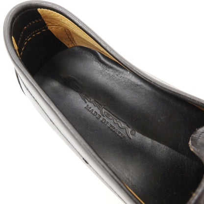 【中古】【未使用】サントーニ Santoni デニム系 ローファー ブラック【サイズ7 F】【 状態ランクS 】【 メンズ 】