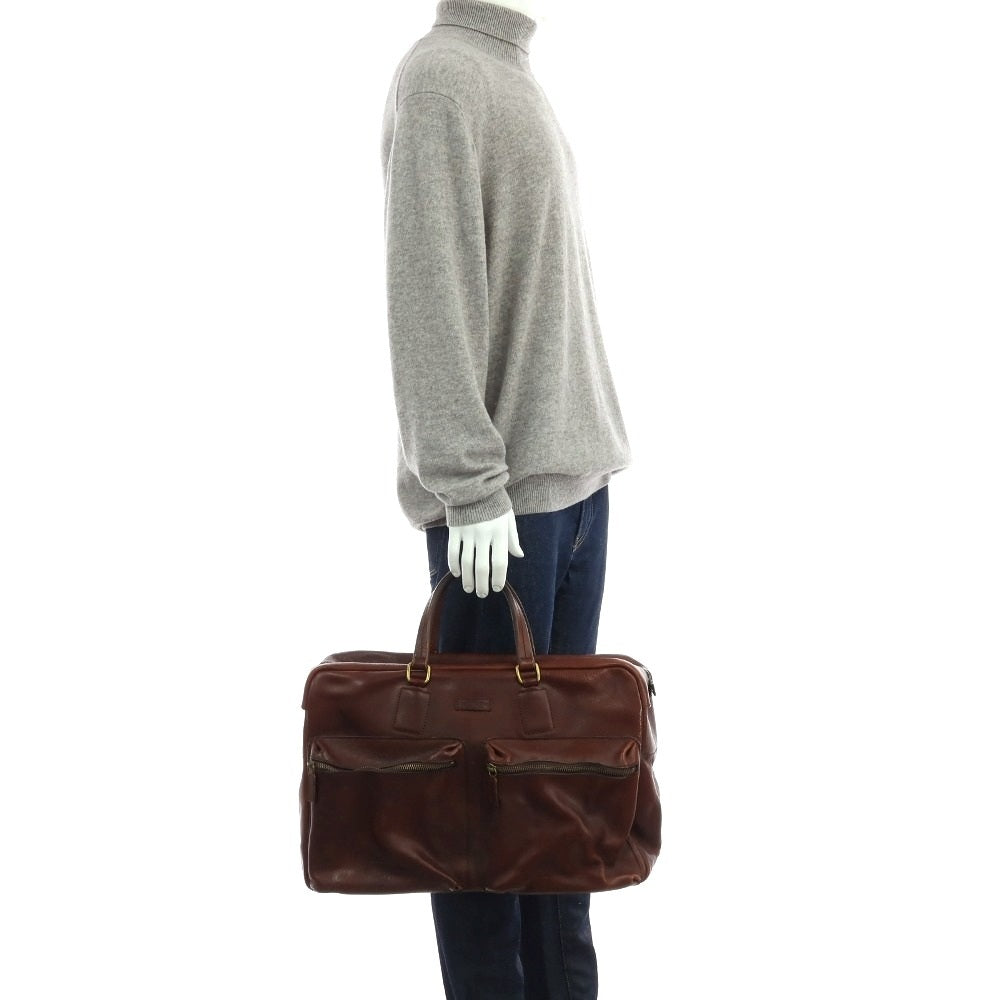 【中古】ダニエルアンドボブ Daniel &amp; Bob レザー ボストンバッグ ブラウン【 状態ランクC 】【 メンズ 】