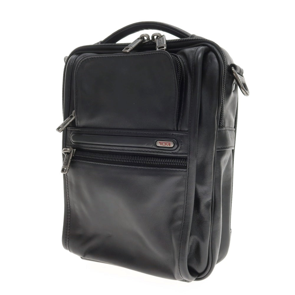 【中古】トゥミ TUMI 92106D4 レザー ショルダーバッグ ブラック【 状態ランクB 】【 メンズ 】