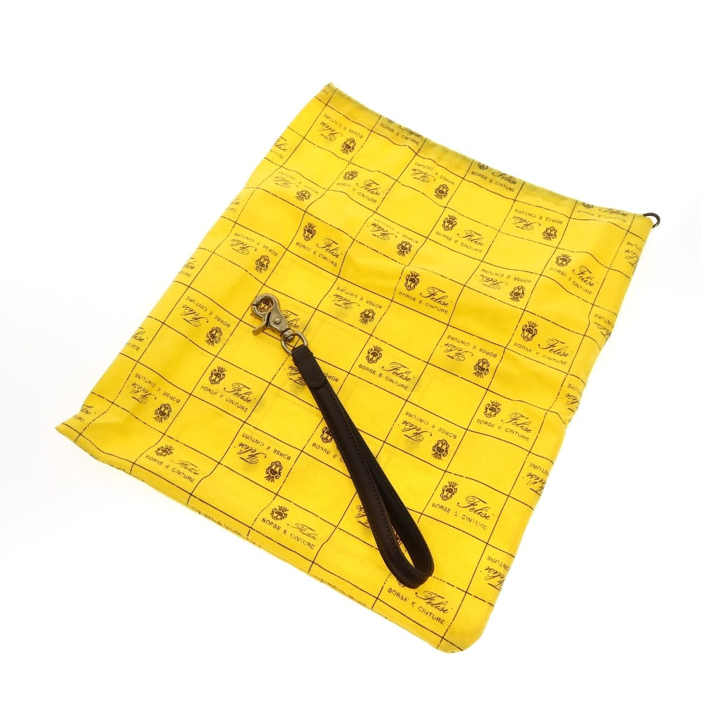 【中古】フェリージ Felisi 17-70 レザー クラッチバッグ ダークブラウン【 状態ランクA 】【 メンズ 】
