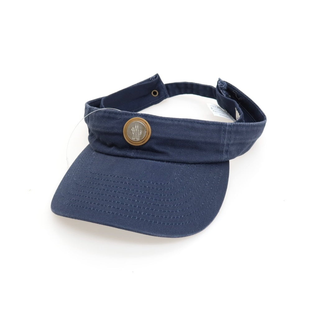 【中古】モンクレール MONCLER 2WAY ツイルコットン キャップ 帽子 ネイビー【サイズONE SIZE】【 状態ランクC 】【 メンズ 】