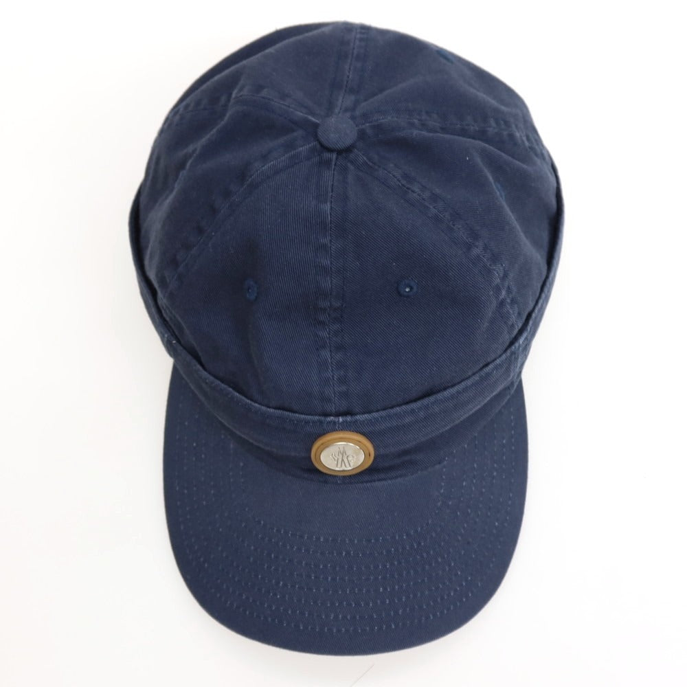 【中古】モンクレール MONCLER 2WAY ツイルコットン キャップ 帽子 ネイビー【サイズONE SIZE】【 状態ランクC 】【 メンズ 】