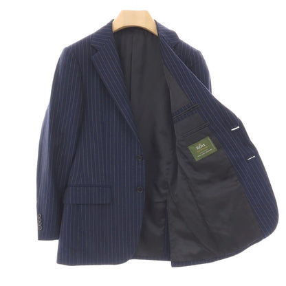 【中古】グリーンレーベルリラクシング green label relaxing ウール ストライプ 2B テーラードジャケット ネイビーxベージュ【サイズ44】【 状態ランクC 】【 メンズ 】