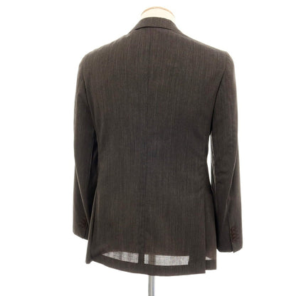 【中古】グリーンレーベルリラクシング green label relaxing Roger La Viale ウール ストライプ 3B テーラードジャケット ブラウン【サイズ44】【 状態ランクC 】【 メンズ 】