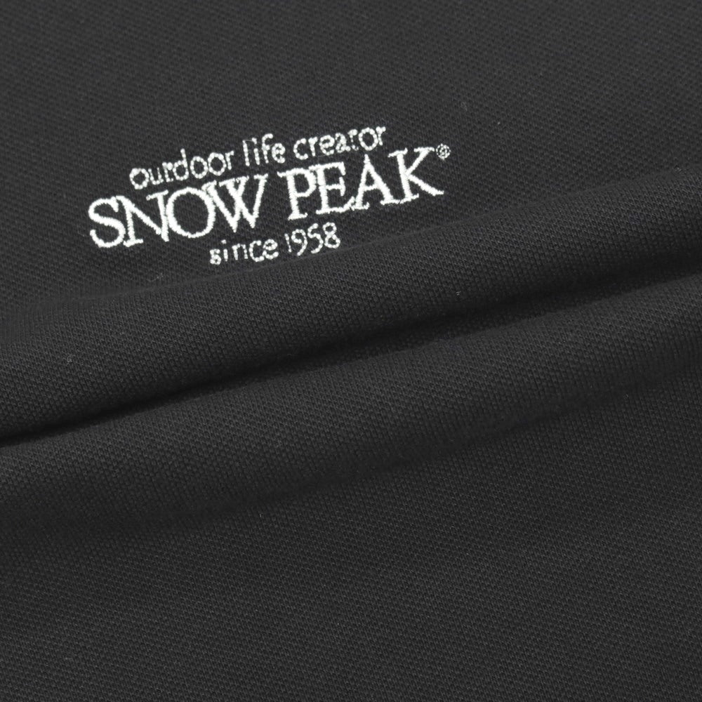 【中古】スノーピーク snowpeak 65th Anniversary Limited コットンポリウレタン 半袖ポロシャツ ブラック【サイズS】【 状態ランクC 】【 メンズ 】