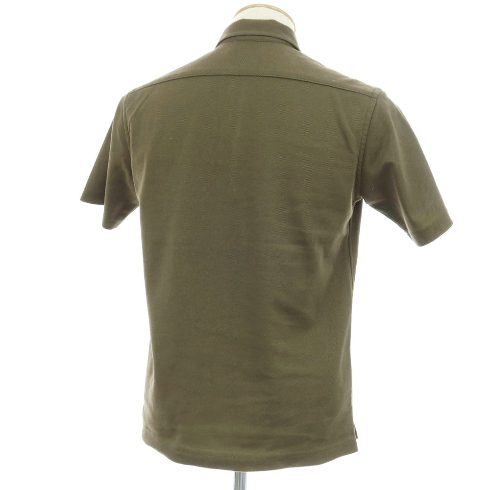 【中古】ユナイテッドアローズ UNITED ARROWS ポリエステルコットン 半袖ポロシャツ オリーブ【サイズS】【 状態ランクC 】【 メンズ 】