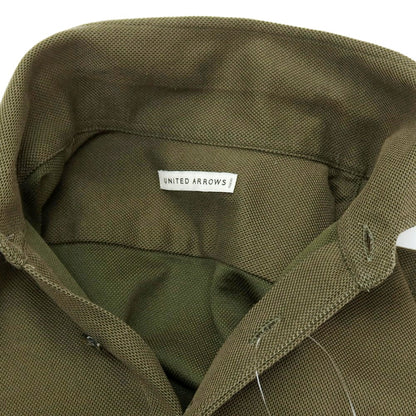 【中古】ユナイテッドアローズ UNITED ARROWS ポリエステルコットン 半袖ポロシャツ オリーブ【サイズS】【 状態ランクC 】【 メンズ 】