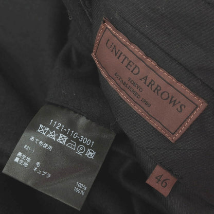 【中古】ユナイテッドアローズ UNITED ARROWS ウール カジュアルスラックスパンツ ブラック【サイズ46】【 状態ランクB 】【 メンズ 】