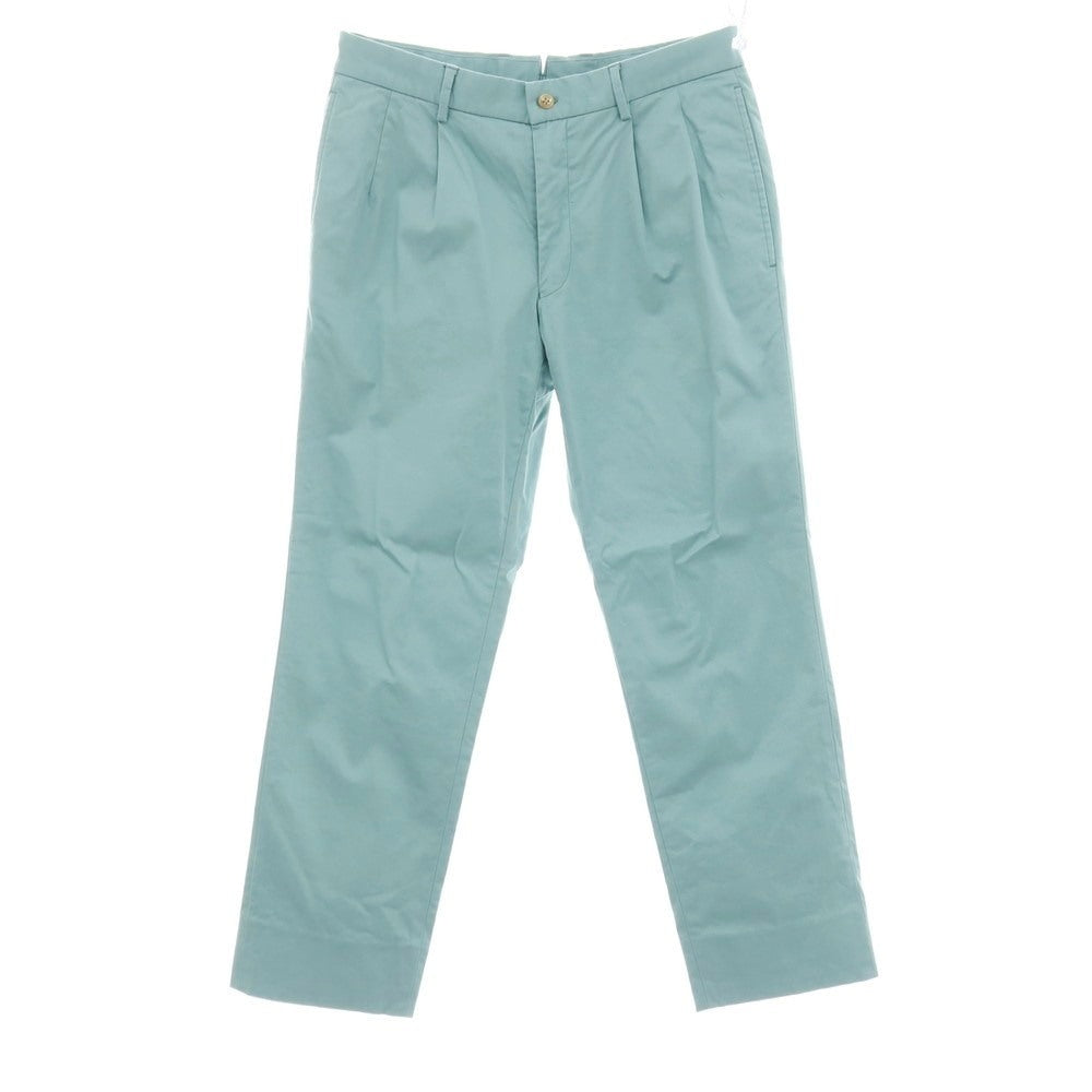 【中古】ユナイテッドアローズ UNITED ARROWS ストレッチ コットンリネン カジュアルスラックスパンツ ターコイズ系【サイズ46】【 状態ランクC 】【 メンズ 】