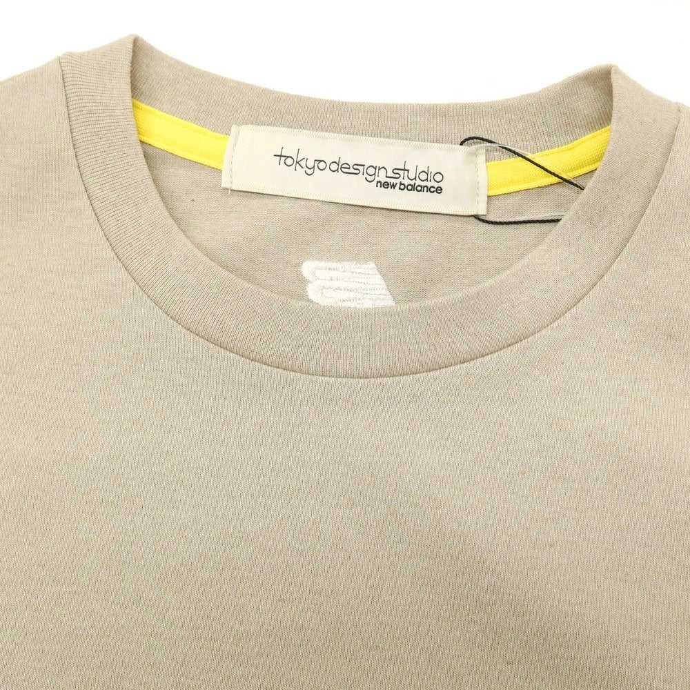 【中古】【未使用】ニューバランス NEW BALANCE tokyodesignstudio ポリエステルコットン クルーネック 長袖Ｔシャツ ベージュ【サイズ1】【 状態ランクS 】【 ユニセックス 】