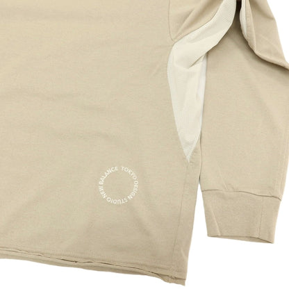 【中古】【未使用】ニューバランス NEW BALANCE tokyodesignstudio ポリエステルコットン クルーネック 長袖Ｔシャツ ベージュ【サイズ1】【 状態ランクS 】【 ユニセックス 】