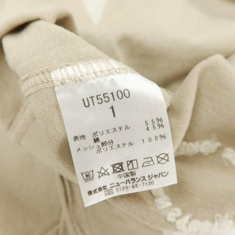 【中古】【未使用】ニューバランス NEW BALANCE tokyodesignstudio ポリエステルコットン クルーネック 長袖Ｔシャツ ベージュ【サイズ1】【 状態ランクS 】【 ユニセックス 】