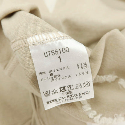 【中古】【未使用】ニューバランス NEW BALANCE tokyodesignstudio ポリエステルコットン クルーネック 長袖Ｔシャツ ベージュ【サイズ1】【 状態ランクS 】【 ユニセックス 】