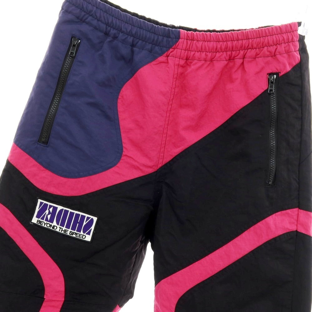 【中古】シデン SHIDEN ナイロン イージーパンツ ブラックxピンク【サイズS】【 状態ランクB 】【 メンズ 】