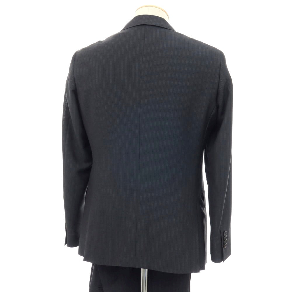 【中古】ゼルビーノ ZERBINO ウール ストライプ 2つボタンスーツ グレー【サイズ表記なし（S位）】【 状態ランクB 】【 メンズ 】