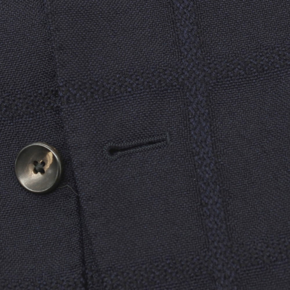 【中古】ラルディーニ LARDINI ウール チェック 3B テーラードジャケット ネイビー【サイズ44】【 状態ランクB 】【 メンズ 】
