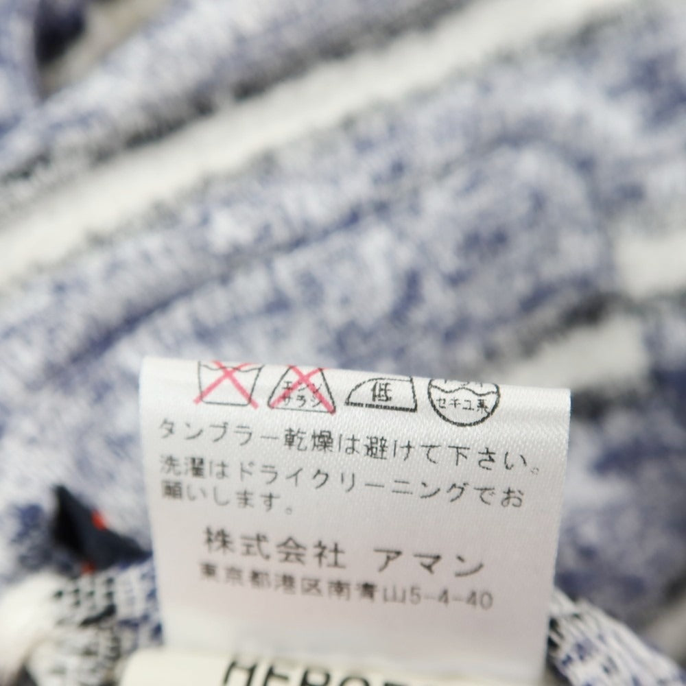 【中古】ザ ジジ THE GIGI HEROES コットンポリエステルレーヨン ストライプ ショールカラー 2B カジュアルジャケット ネイビーxホワイト【サイズ44】【 状態ランクB 】【 メンズ 】