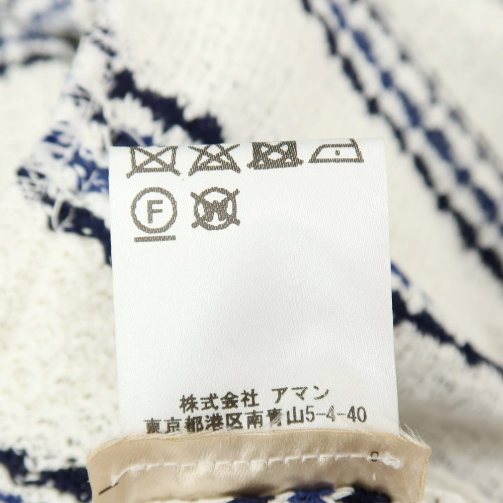 【中古】アルテア Altea コットン ストライプ 2B カジュアルジャケット ホワイトxネイビー【サイズXS】【 状態ランクB 】【 メンズ 】