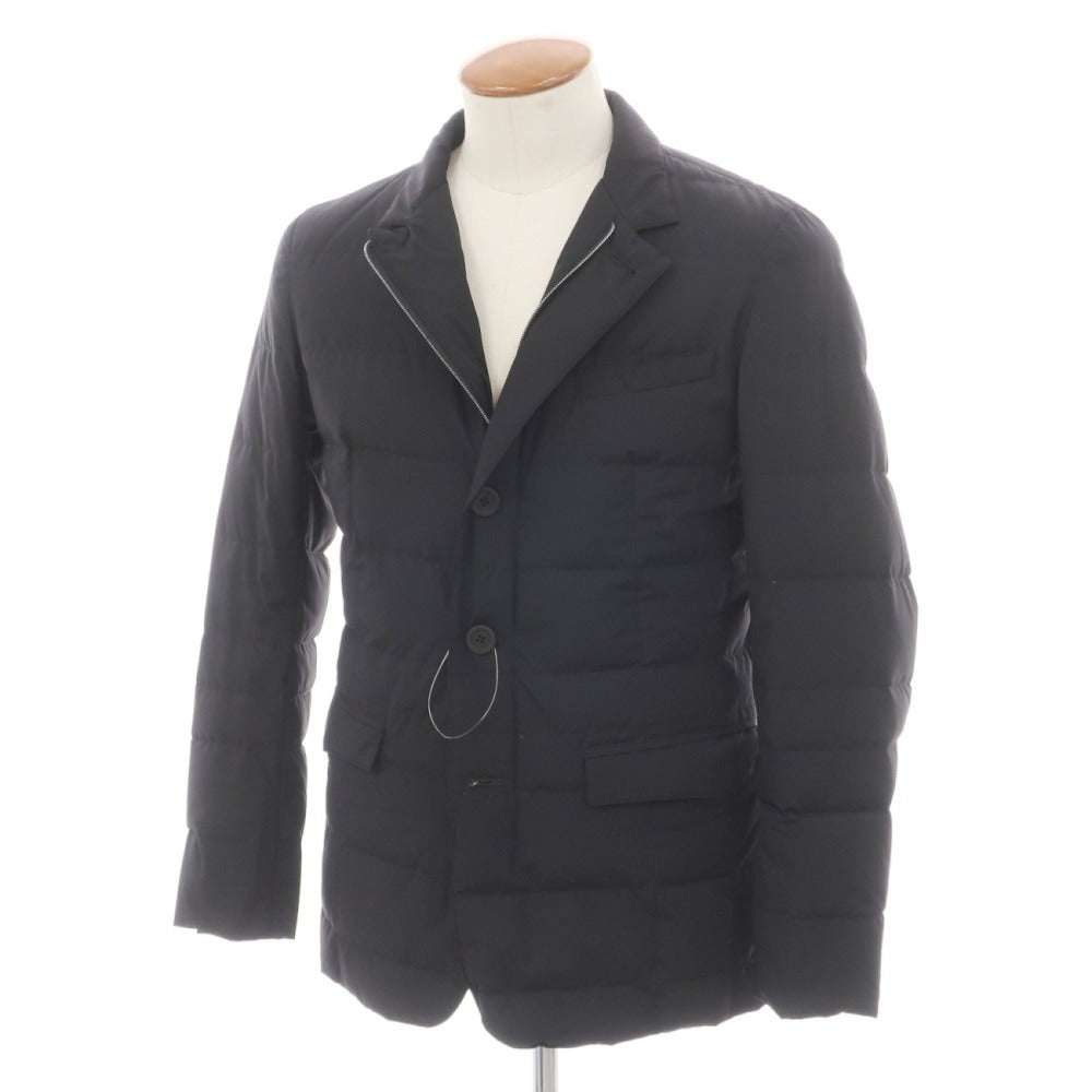 【中古】ヘルノ Herno Laminar GORE-TEX INFINIUM WINDSTOPPER テーラード ダウンジャケット ブラック【サイズ46】【 状態ランクB 】【 メンズ 】