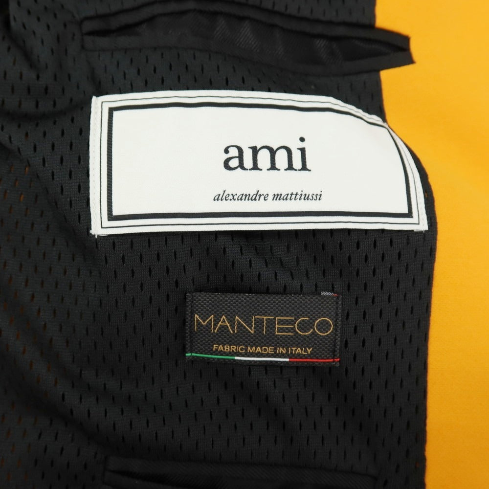 【中古】アミ ami コットンレーヨン ダブルジップ スイングトップ オレンジ【サイズS】【 状態ランクB 】【 メンズ 】