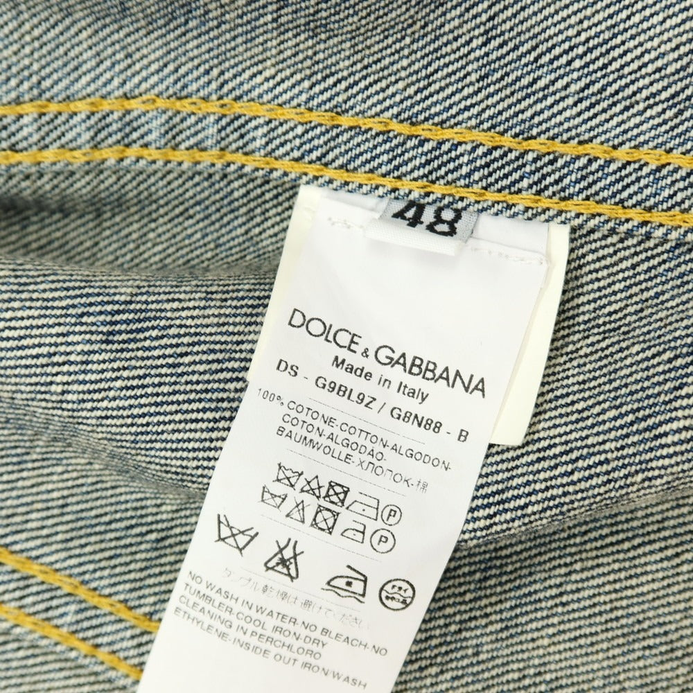【中古】ドルチェアンドガッバーナ DOLCE&amp;GABBANA コットン デニムジャケット ブルー【サイズ48】【 状態ランクB 】【 メンズ 】