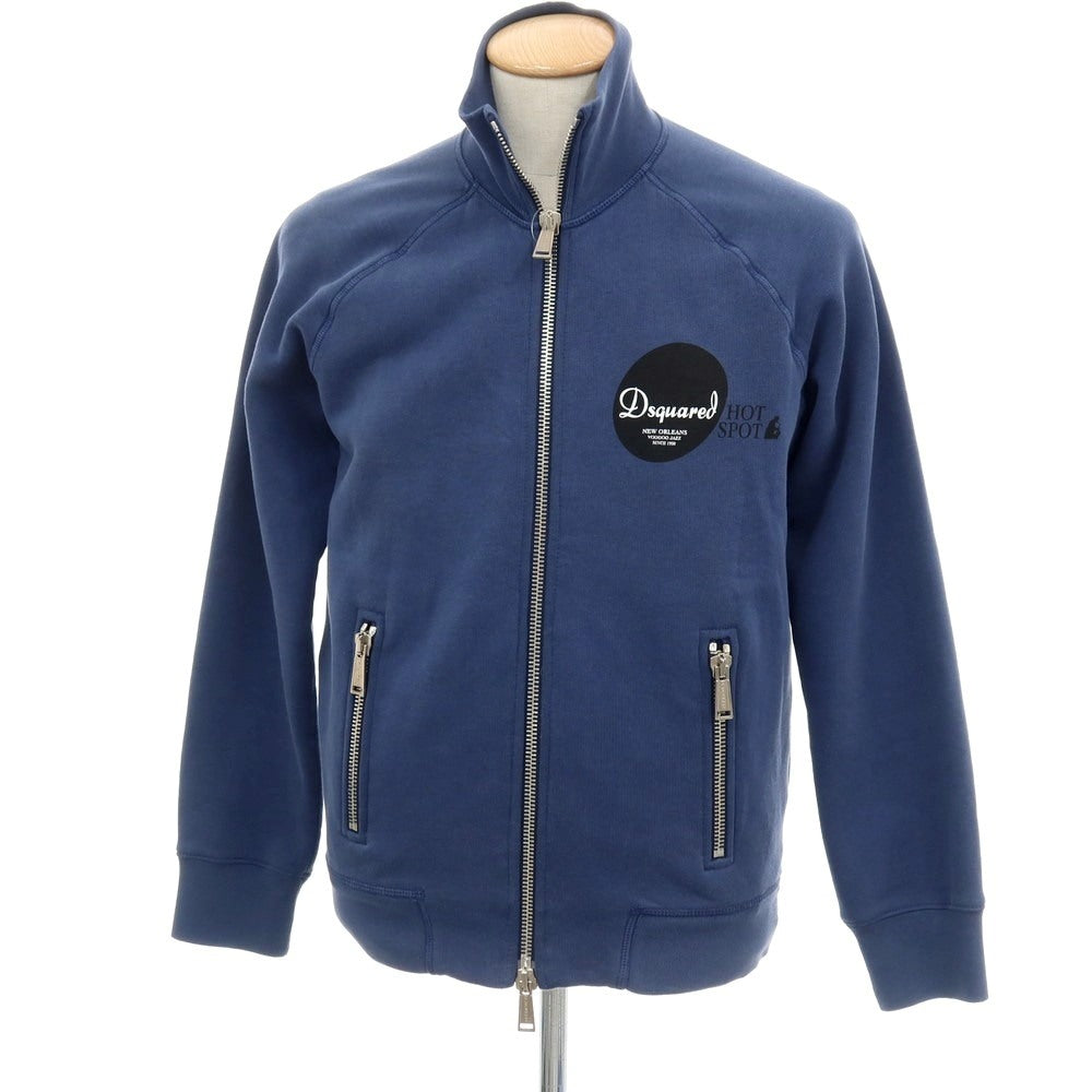 【中古】ディースクエアード DSQUARED2 コットン スウェットブルゾン ダスティネイビーブルー系【サイズS】【 状態ランクC 】【 メンズ 】