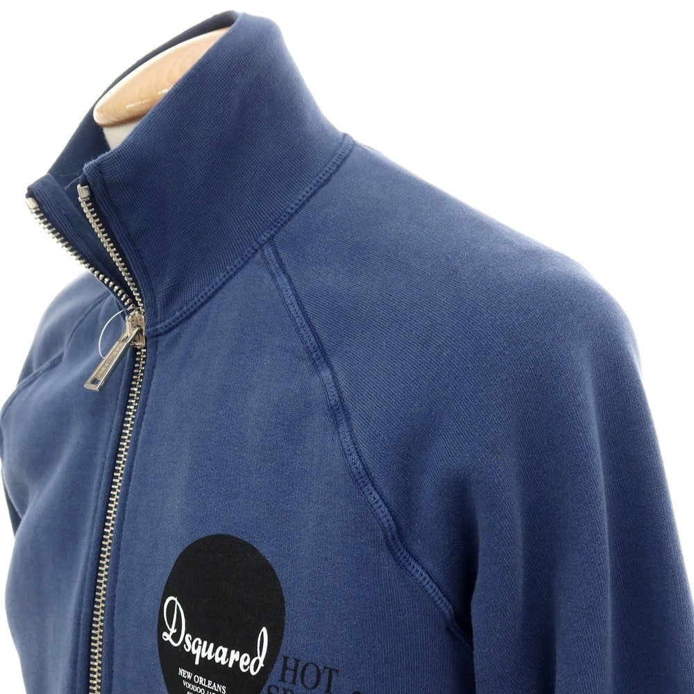【中古】ディースクエアード DSQUARED2 コットン スウェットブルゾン ダスティネイビーブルー系【サイズS】【 状態ランクC 】【 メンズ 】