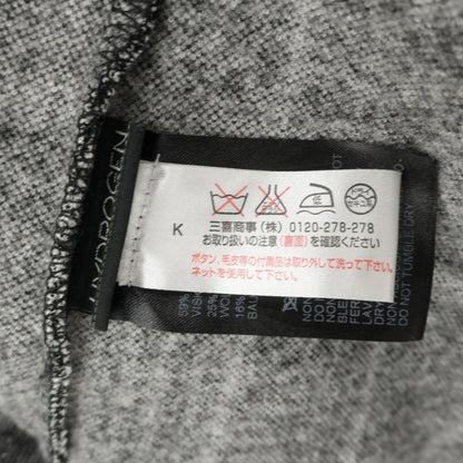 【中古】ハイドロゲン HYDROGEN BRONZAJI レーヨンウールコットン グレンチェック ショールカラー ブルゾン ブラックxホワイト【サイズS】【 状態ランクB 】【 メンズ 】